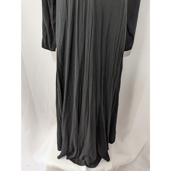 STUNNING HEAVY COTTON GOTH STYLE FULL 360° SKIRT FULL, MAXI LENGTH DRESS! SZ S/M - Picture 4 of 8